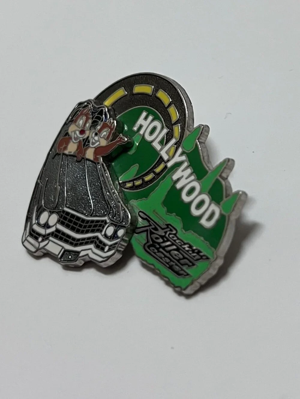 disney chip & dale rock ’n’ roller coaster pin le 1500 2006